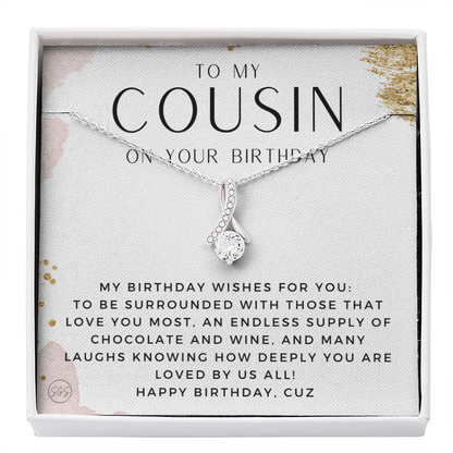 Gift for Cousin | Cousin Crew Necklace, Cousins and Best Friends, I Miss You Present, Gift for Birthday, Graduation, Thinking of You 2419B