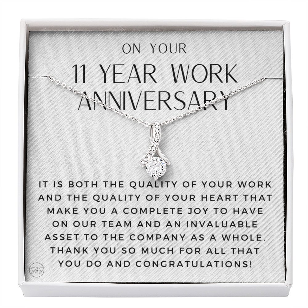 11 Year Job Anniversary Gift | Thank You Gift from Boss, Employee Work Appreciation, Co-Worker, Congrats, Years of Service WA11b
