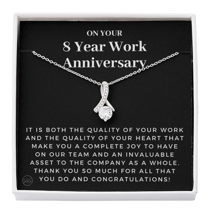 8 Year Job Anniversary Gift | Thank You Gift from Boss, Employee Work Appreciation, Co-Worker, Congrats, Years of Service AN08B