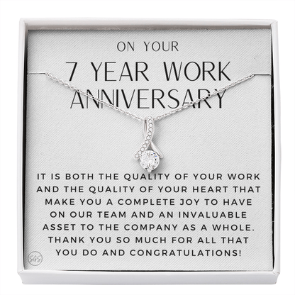 7 Year Job Anniversary Gift | Thank You Gift from Boss, Employee Work Appreciation, Co-Worker, Congrats, Years of Service WA7b