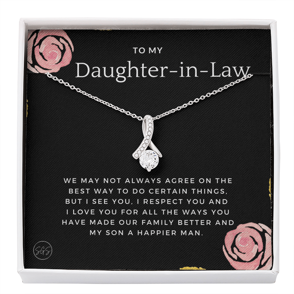 Daughter in Law Gift | Future DIL, Bonus Daughter, From Mother in Law, Father in Law, In Laws, For the Bride, Son's Wife, Fiance 1012DILebA
