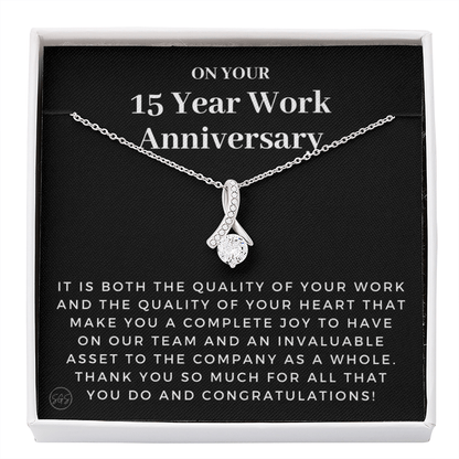 15 Year Job Anniversary Gift | Thank You Gift from Boss, Employee Work Appreciation, Co-Worker, Congrats, Years of Service AN15B