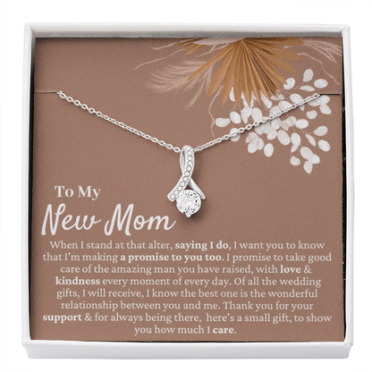 Mother in Law Wedding Gift from Bride - Mother of the Groom Necklace, Sentimental Future MIL, Pampas Grass, Beauty Pendant