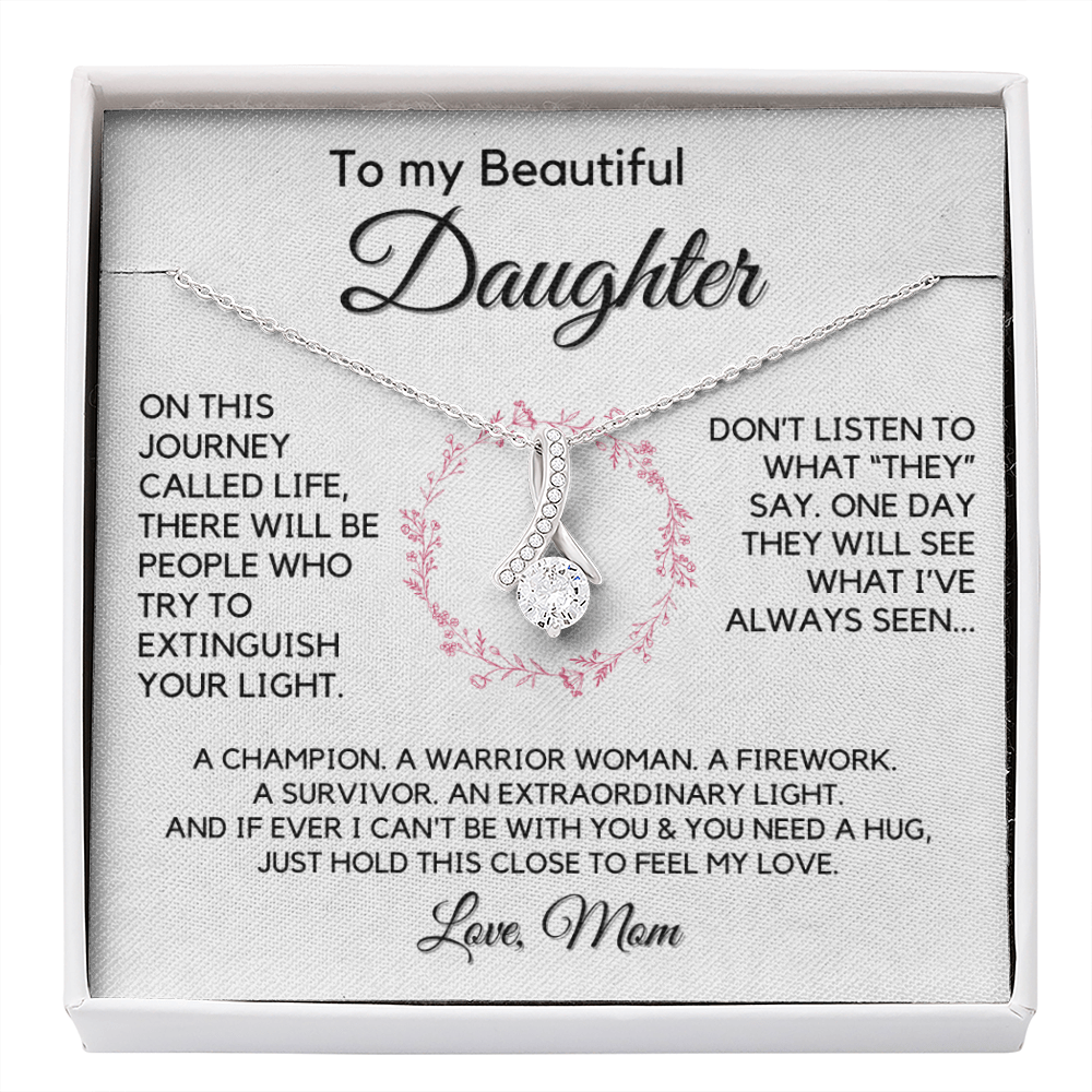 Gift for Daughter From Mom | My Beautiful Girl, Birthday, Graduation, Christmas Present, From Mother, Stepmom, Gift for Teen Girl, Adult Daughter, Adult Baptism, Confirmation, Mother's Day 1118-10B