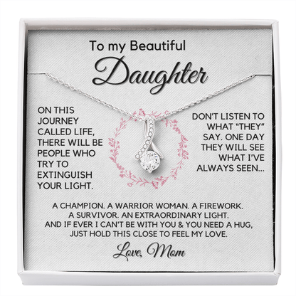 Gift for Daughter From Mom | My Beautiful Girl, Birthday, Graduation, Christmas Present, From Mother, Stepmom, Gift for Teen Girl, Adult Daughter, Adult Baptism, Confirmation, Mother's Day 1118-10B