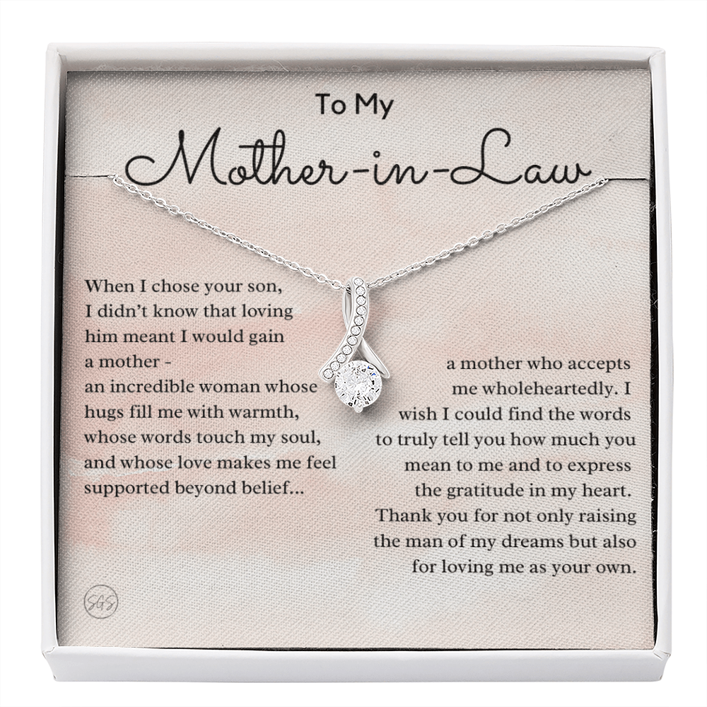 Personalized Knot Necklace for Your Mother-in-law | Mother's Day Gift, From Daughter-in-Law, Mother in Love MIL6b