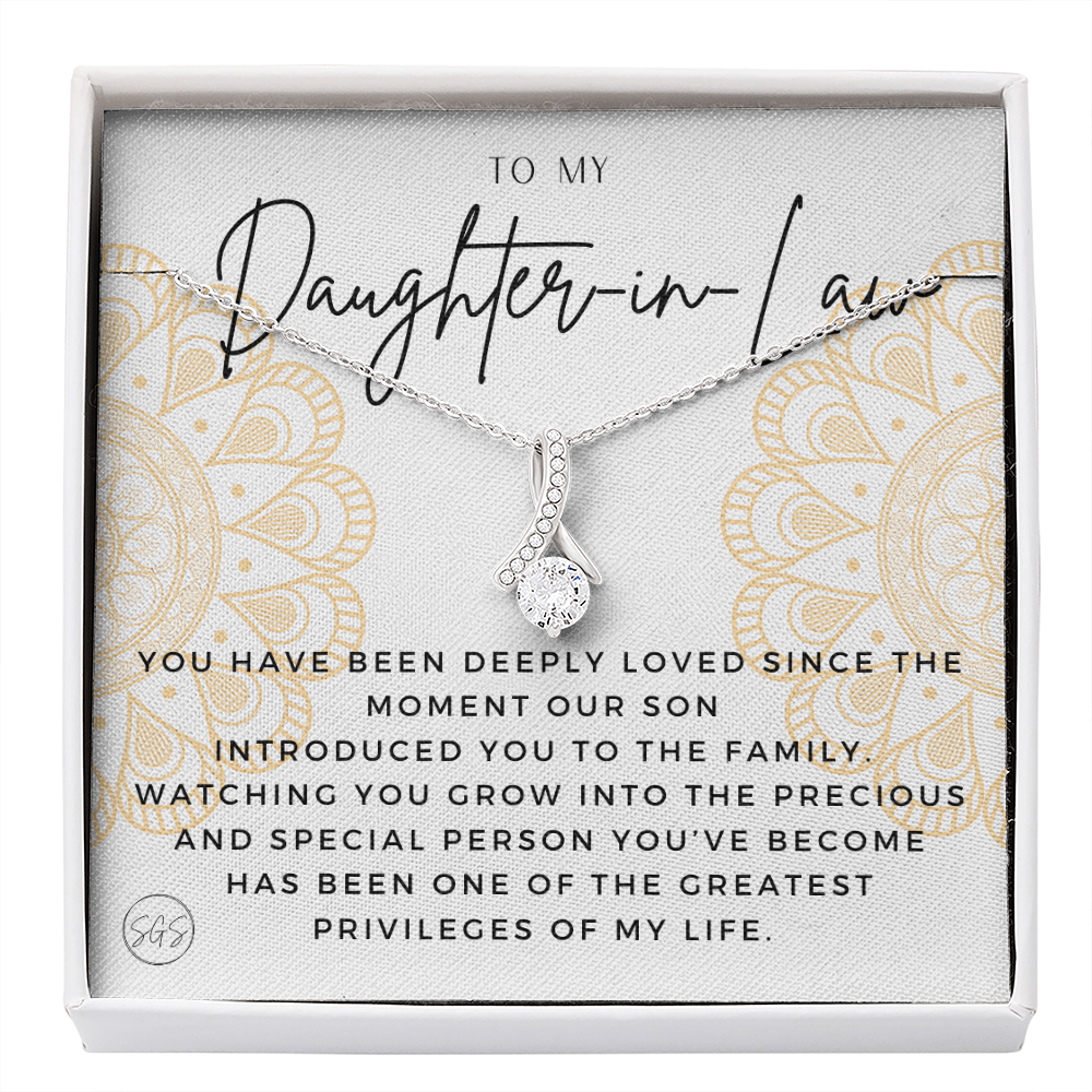 Daughter in Law Gift | Future DIL, Bonus Daughter, From Mother in Law, Father in Law, In Laws, For the Bride, Son's Wife, Fiance 1012DILfbA