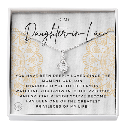 Daughter in Law Gift | Future DIL, Bonus Daughter, From Mother in Law, Father in Law, In Laws, For the Bride, Son's Wife, Fiance 1012DILfbA