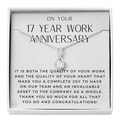17 Year Job Anniversary Gift | Thank You Gift from Boss, Employee Work Appreciation, Co-Worker, Congrats, Years of Service WA17b