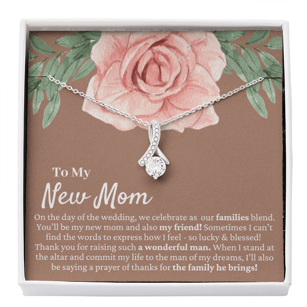Mother in Law Wedding Gift from Bride - Mother of the Groom Necklace, Sentimental Future Mother-in-Law, Mother-In-Law Gift, Desert Rose B