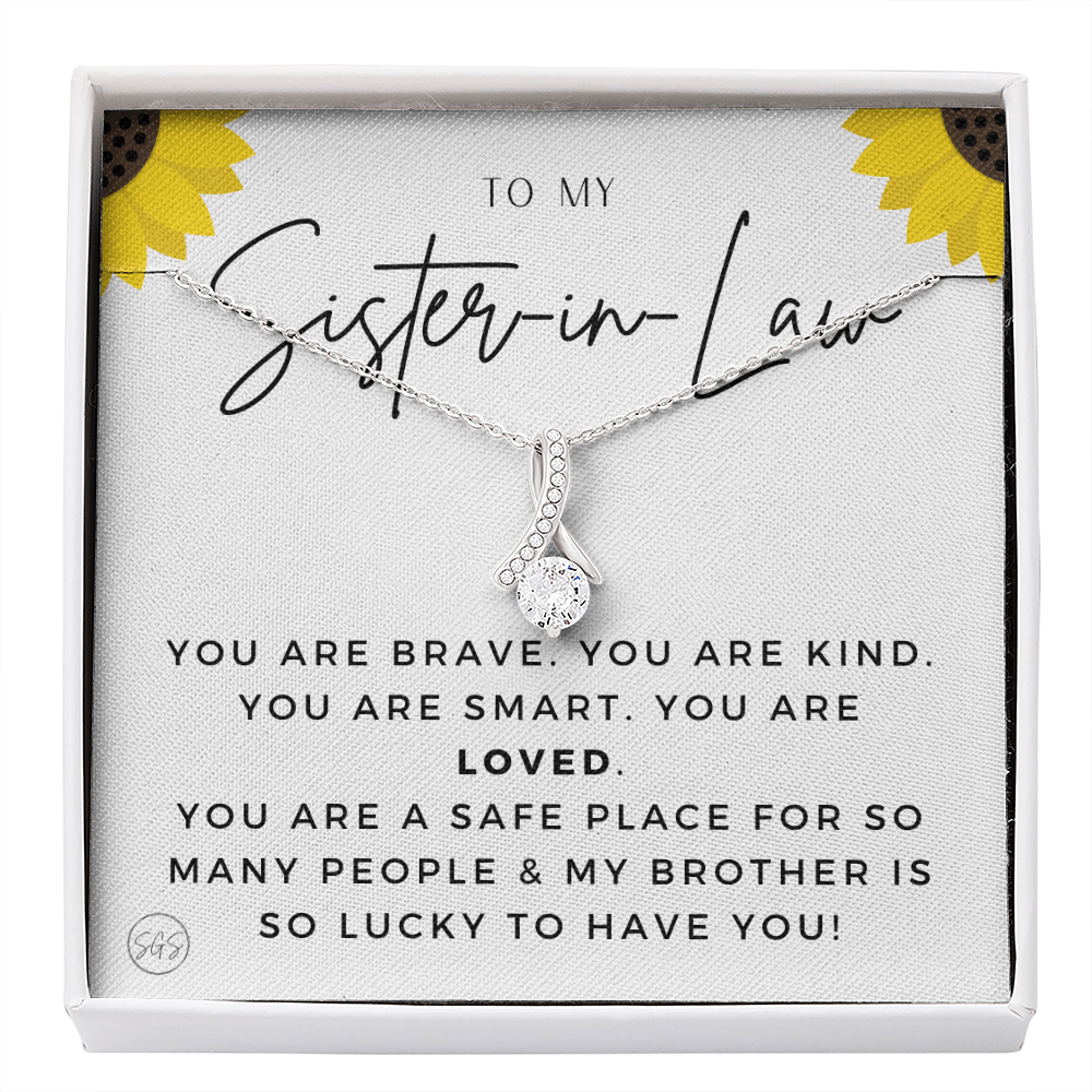 Sister-in-Law Gifts | Husband's Sister, Wife's Sister, Christmas Gift for Sister in Law, Birthday, Wedding, Future Sister Necklace 1103hBA