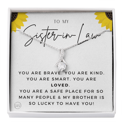 Sister-in-Law Gifts | Husband's Sister, Wife's Sister, Christmas Gift for Sister in Law, Birthday, Wedding, Future Sister Necklace 1103hBA