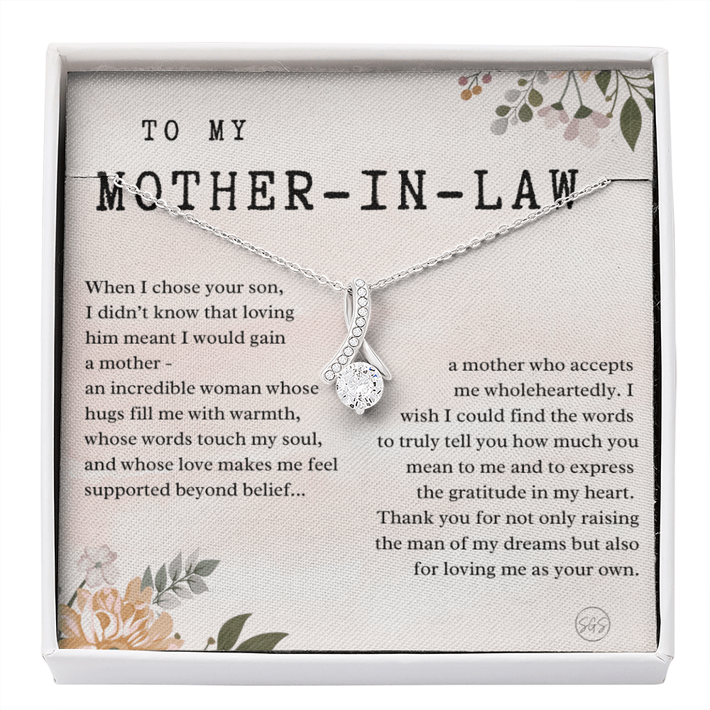 Personalized Knot Necklace for Your Mother-in-law | Mother's Day Gift, From Daughter-in-Law, Mother in Love MIL7b
