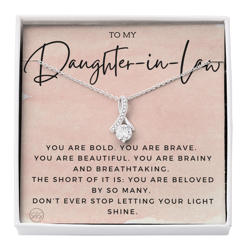 Daughter in Law Gift | Future DIL, Bonus Daughter, From Mother in Law, Father in Law, In Laws, For the Bride, Son's Wife, Fiance 1012DILhbA