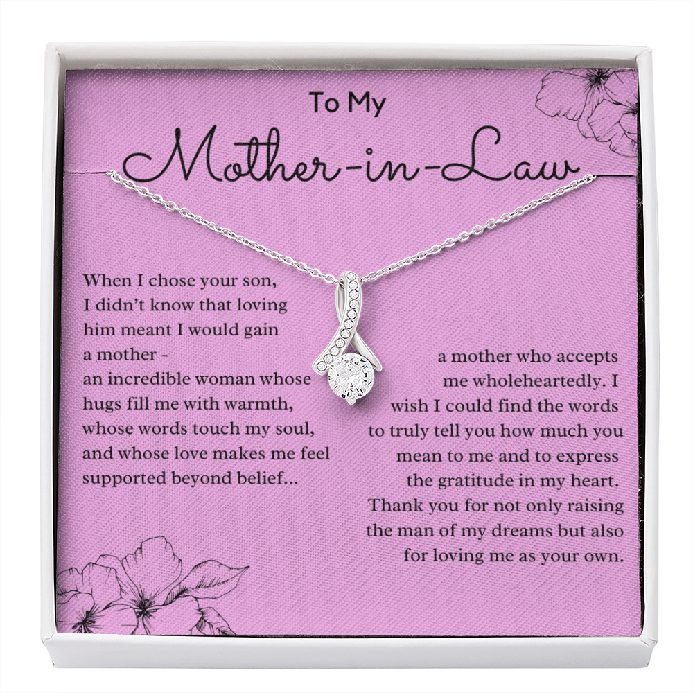 Personalized Knot Necklace for Your Mother-in-law | Mother's Day Gift, From Daughter-in-Law, Mother in Love MIL3b