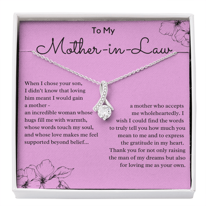 Personalized Knot Necklace for Your Mother-in-law | Mother's Day Gift, From Daughter-in-Law, Mother in Love MIL3b