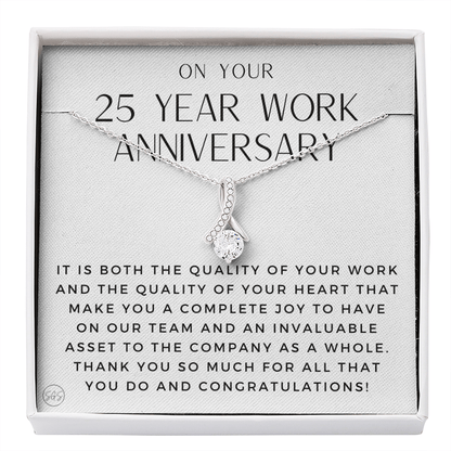 25 Year Job Anniversary Gift | Thank You Gift from Boss, Employee Work Appreciation, Co-Worker, Congrats, Years of Service WA25b
