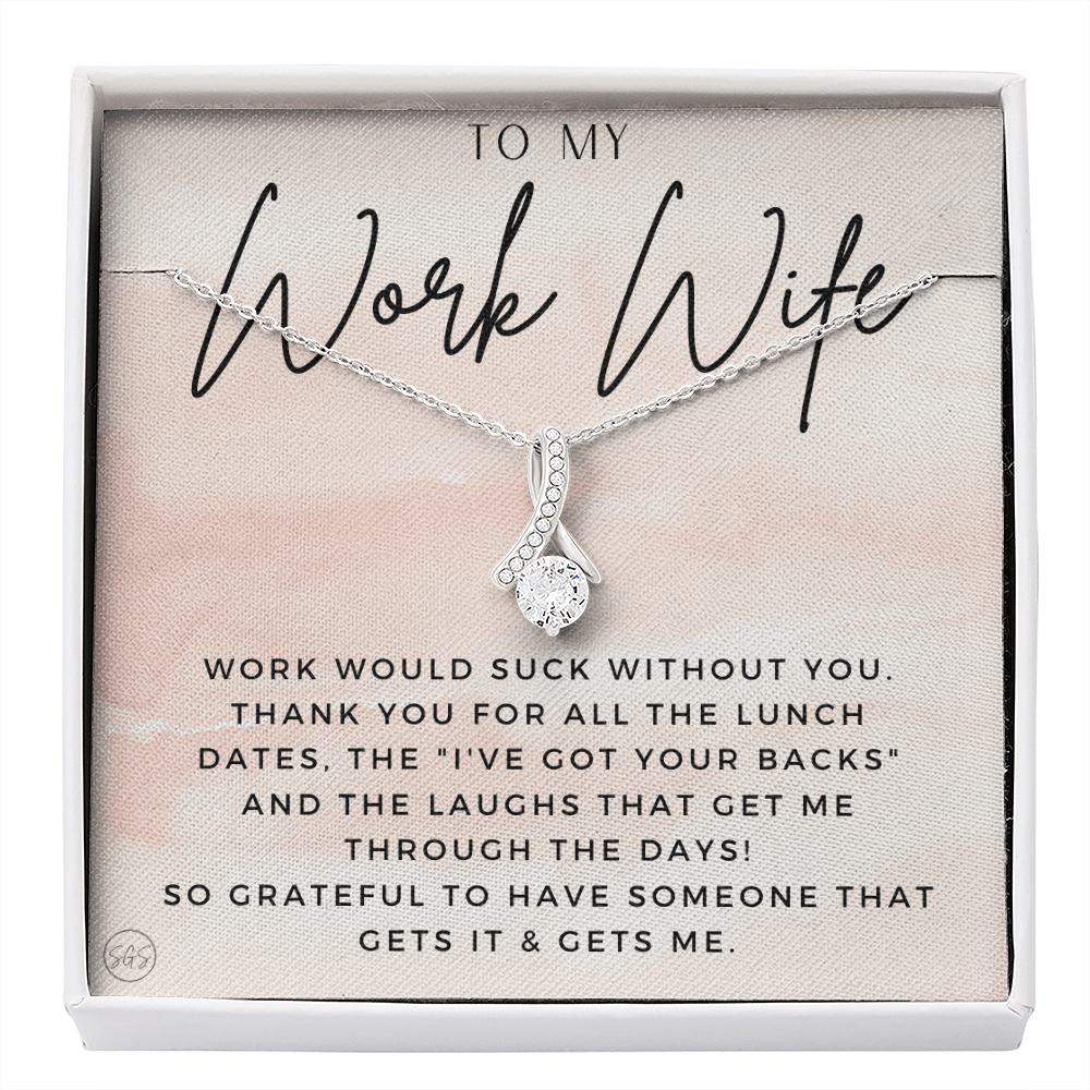 Work Wife Gift | Best Friend at the Office, Christmas, Favorite Co-Worker, Work, Job Anniversary, Employee, Boss, Small Business, Thank You, Bestie Funny 1029wcBA