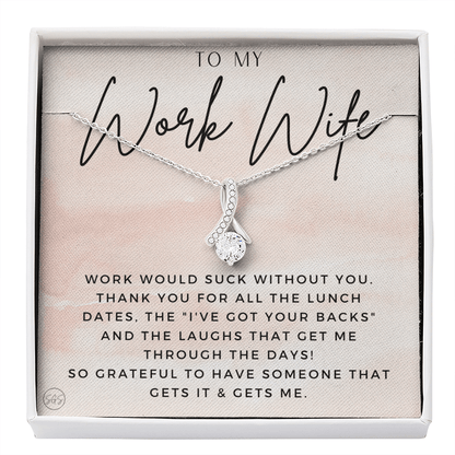 Work Wife Gift | Best Friend at the Office, Christmas, Favorite Co-Worker, Work, Job Anniversary, Employee, Boss, Small Business, Thank You, Bestie Funny 1029wcBA
