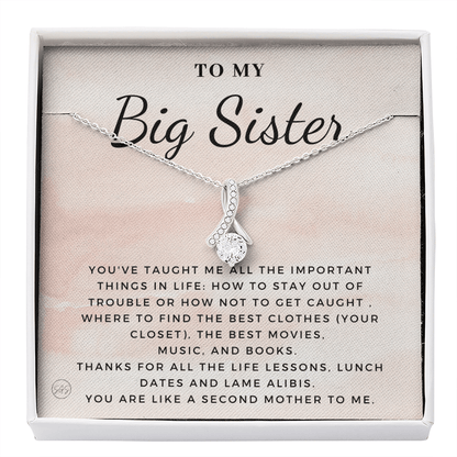 Big Sister Gift | Necklace for Older Sister, Christmas Idea, Birthday Present from Younger Sister, Best Big Sis, Heartfelt & Cute 1111eBA