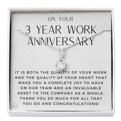 3 Year Job Anniversary Gift | Thank You Gift from Boss, Employee Work Appreciation, Co-Worker, Congrats, Years of Service WA3b