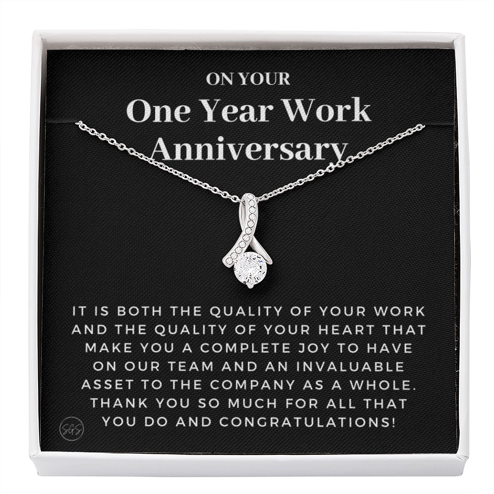 1 Year Job Anniversary Gift | Thank You Gift from Boss, Employee Work Appreciation, Co-Worker, Congrats, Years of Service AN01B