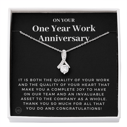 1 Year Job Anniversary Gift | Thank You Gift from Boss, Employee Work Appreciation, Co-Worker, Congrats, Years of Service AN01B