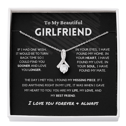 Soulmate - Missing Piece - Eternal Hope Necklace | Romantic Gift for Wife, Fiancé, Girlfriend, Valentine's Day Present 0201dB