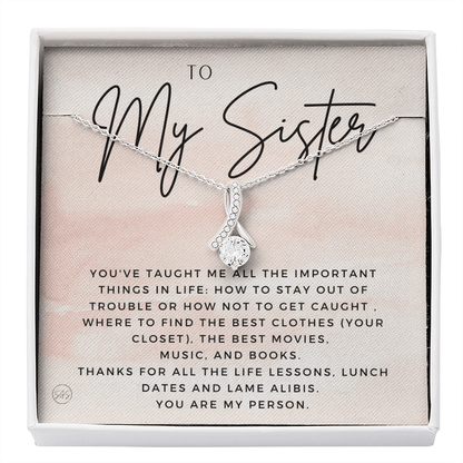 Gift for My Sister | You Are My Person, Thank You, Birthday, Sisters, Wedding, Christmas Gift to Sister From Sister, Sister-in-Law 1113fBA