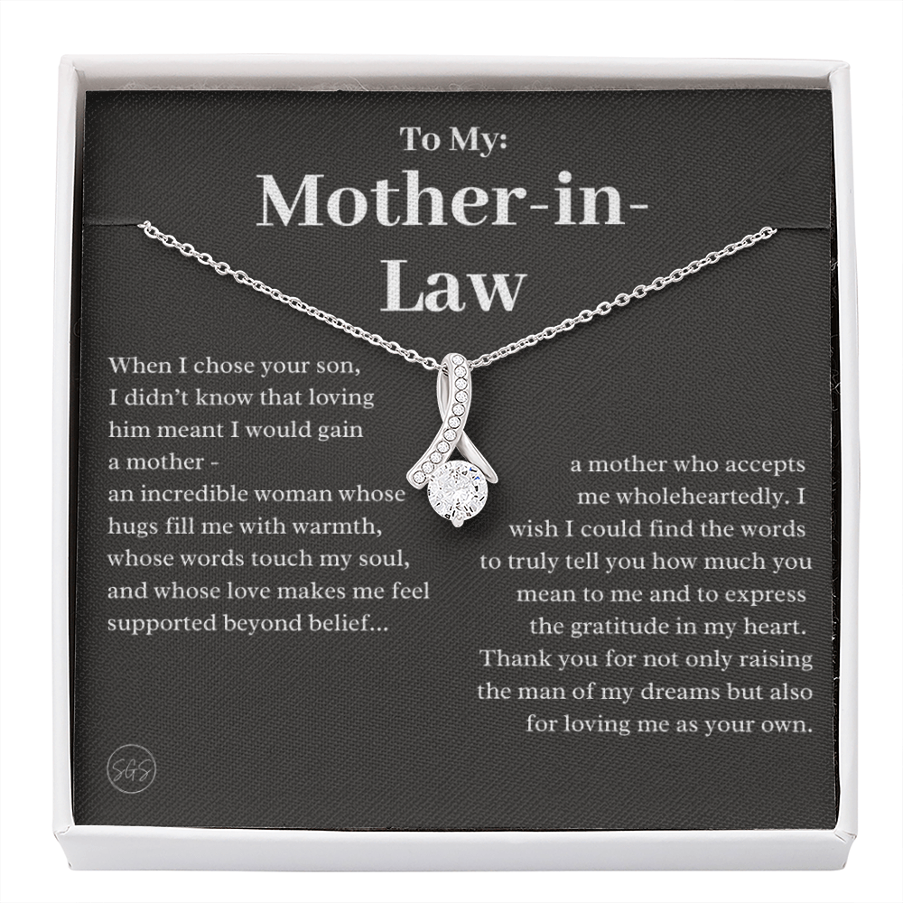 Personalized Knot Necklace for Your Mother-in-law | Mother's Day Gift, From Daughter-in-Law, Mother in Love MIL5b