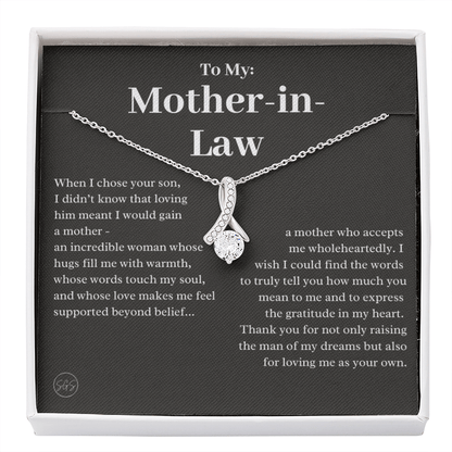 Personalized Knot Necklace for Your Mother-in-law | Mother's Day Gift, From Daughter-in-Law, Mother in Love MIL5b