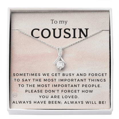 Gift for Cousin | Cousin Crew Necklace, Cousins and Best Friends, I Miss You Present, Gift for Birthday, Graduation, Thinking of You 2412B