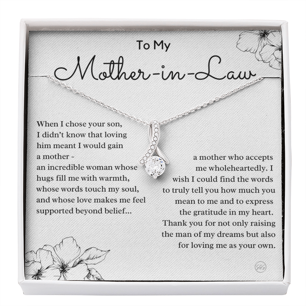 Personalized Knot Necklace for Your Mother-in-law | Mother's Day Gift, From Daughter-in-Law, Mother in Love MIL1b
