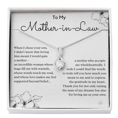 Personalized Knot Necklace for Your Mother-in-law | Mother's Day Gift, From Daughter-in-Law, Mother in Love MIL1b