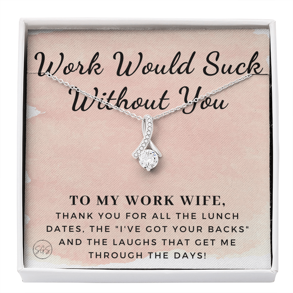 Work Wife Gift | Best Friend at the Office, Christmas, Favorite Co-Worker, Work, Job Anniversary, Employee, Boss, Small Business, Thank You, Bestie Funny 1029wdBA