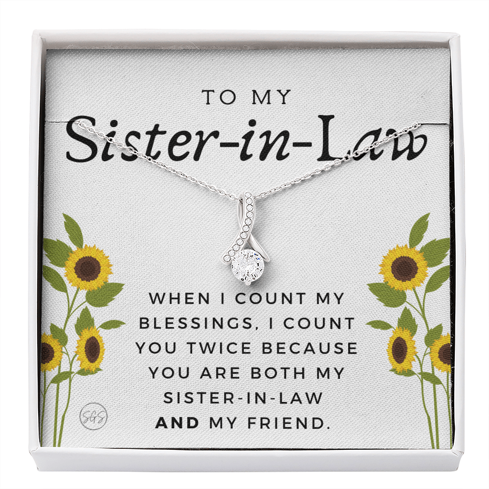 Sister-in-Law Gifts | Husband's Sister, Wife's Sister, Christmas Gift for Sister in Law, Birthday, Wedding, Future Sister Necklace 1103dBA