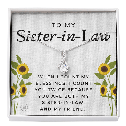 Sister-in-Law Gifts | Husband's Sister, Wife's Sister, Christmas Gift for Sister in Law, Birthday, Wedding, Future Sister Necklace 1103dBA