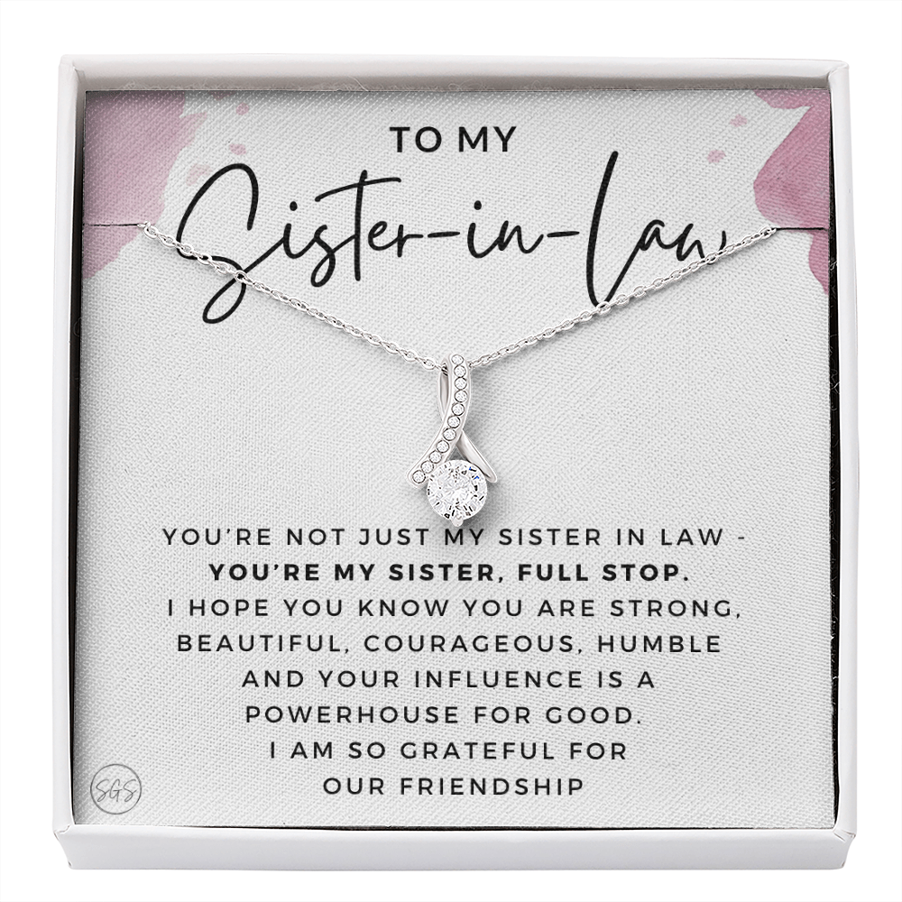 Sister-in-Law Gifts | Husband's Sister, Wife's Sister, Christmas Gift for Sister in Law, Birthday, Wedding, Future Sister Necklace 1103bBA