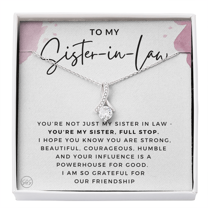 Sister-in-Law Gifts | Husband's Sister, Wife's Sister, Christmas Gift for Sister in Law, Birthday, Wedding, Future Sister Necklace 1103bBA
