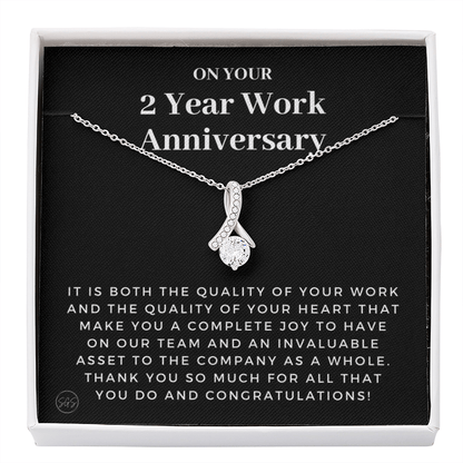 2 Year Job Anniversary Gift | Thank You Gift from Boss, Employee Work Appreciation, Co-Worker, Congrats, Years of Service AN02B