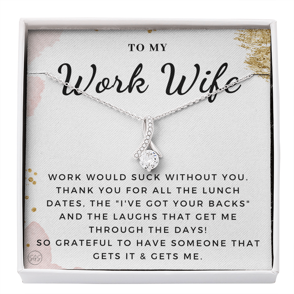 Work Wife Gift | Best Friend at the Office, Christmas, Favorite Co-Worker, Work, Job Anniversary, Employee, Boss, Small Business, Thank You, Bestie Funny 1029wbBA