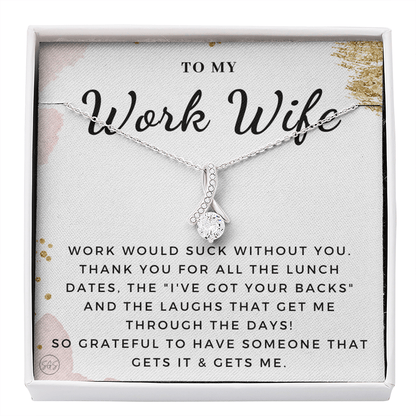 Work Wife Gift | Best Friend at the Office, Christmas, Favorite Co-Worker, Work, Job Anniversary, Employee, Boss, Small Business, Thank You, Bestie Funny 1029wbBA