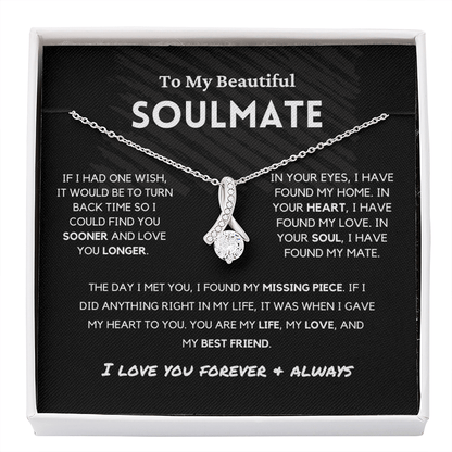 Soulmate - Missing Piece - Alluring Beauty | Romantic Gift for Wife, Fiancé, Girlfriend - Anniversary Gift, Valentine's Day Present