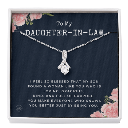 Daughter in Law Gift | Future DIL, Bonus Daughter, From Mother in Law, Father in Law, In Laws, For the Bride, Son's Wife, Fiance 1012DILdbA