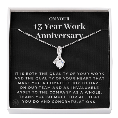 13 Year Job Anniversary Gift | Thank You Gift from Boss, Employee Work Appreciation, Co-Worker, Congrats, Years of Service AN13B