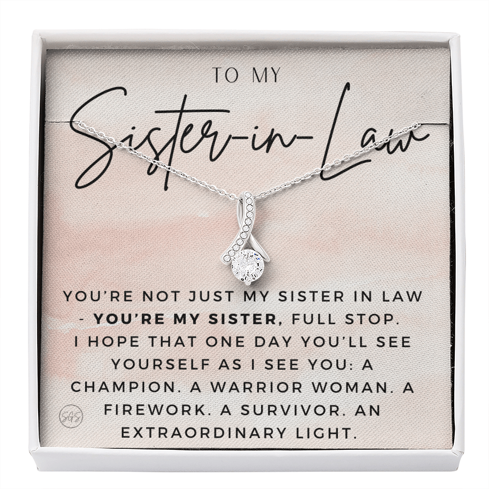 Sister-in-Law Gifts | Husband's Sister, Wife's Sister, Christmas Gift for Sister in Law, Birthday, Wedding, Future Sister Necklace 1103aBA