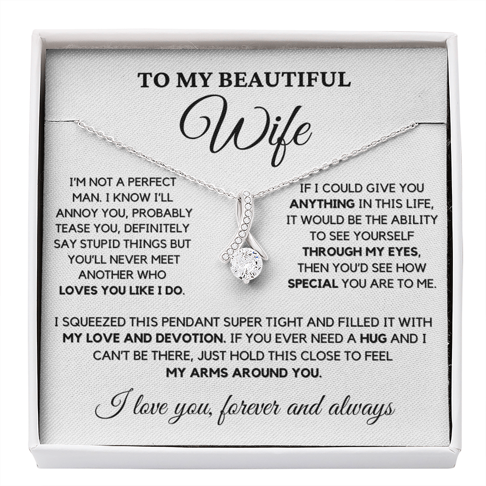 Romantic Gift for Wife - No One Loves You Like I Do | Anniversary Gift from Husband, Valentine's Day Present, Alluring Beauty Necklace