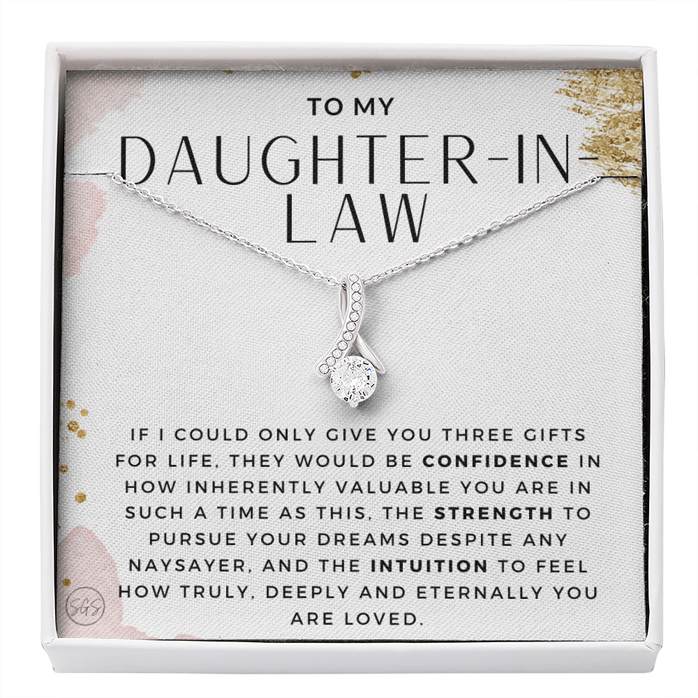 Daughter in Law Gift | Future DIL, Bonus Daughter, From Mother in Law, Father in Law, In Laws, For the Bride, Son's Wife, Fiance 1012DILcbA