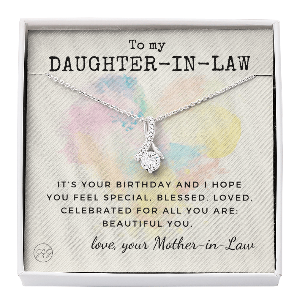 Daughter in Law Gift | Future DIL, Bonus Daughter, From Mother in Law, Father in Law, In Laws, For the Bride, Son's Wife, Fiance 1012DILhb2bA