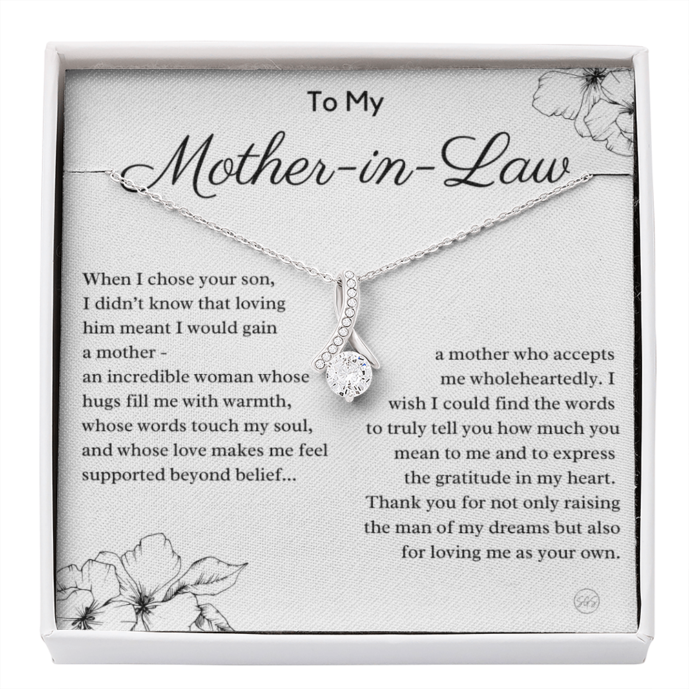 Personalized Knot Necklace for Your Mother-in-law | Mother's Day Gift, From Daughter-in-Law, Mother in Love MIL2b